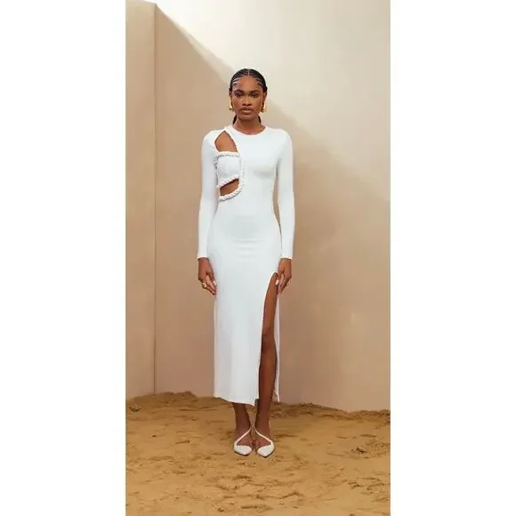 ELEXIAY Tife women’s Dress White size large (new) retail $325.00